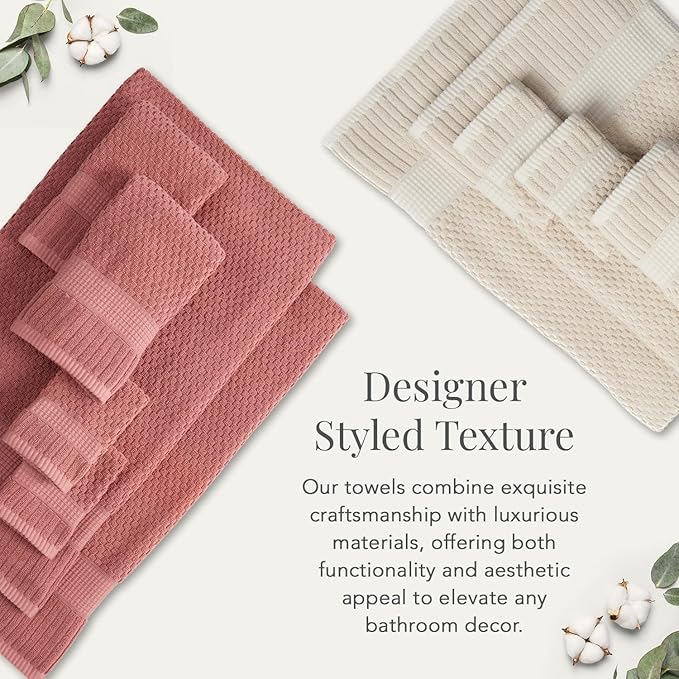 NY Loft 100% Cotton Towel Set 6 Piece Towel Set | Super Soft & Absorbent - Image 5