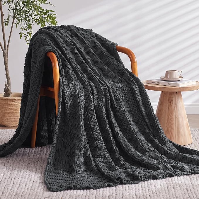 Knitted Weighted Blanket for Adult, No Beads Heavy Blanket 70” x 90'' 20lbs - Image 2