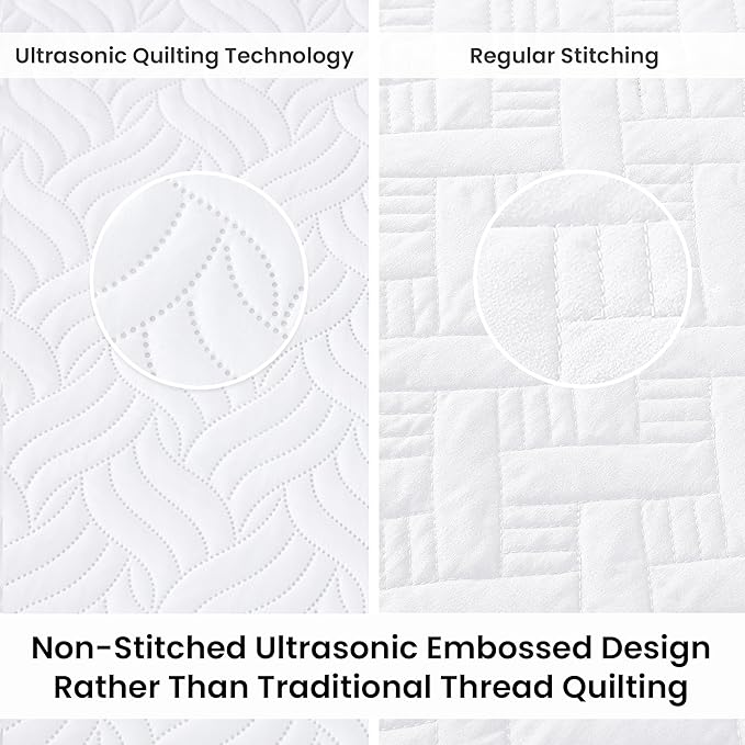Love's cabin Quilts for Queen Bed White Bedspreads - Image 3
