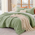 MUXHOMO Green California King Comforter Set, All Season Ultra Soft Down by MUXHOMO