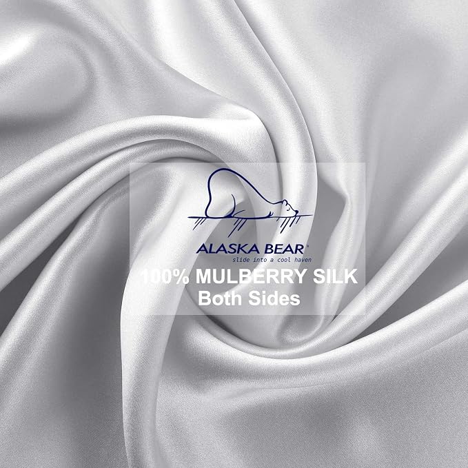 ALASKA BEAR 100% Pure Mulberry Silk Pillowcase - Image 4