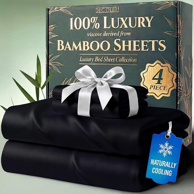 DECOLURE 100% Viscose Derived from Bamboo Sheets Twin Size by DECOLURE