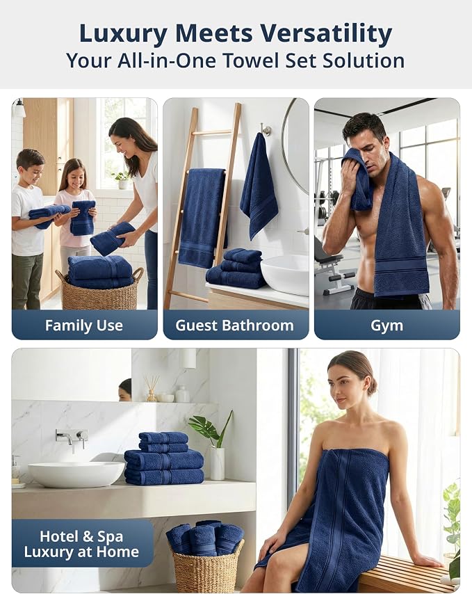 LANE LINEN Luxury Bath Towels Set - Image 3