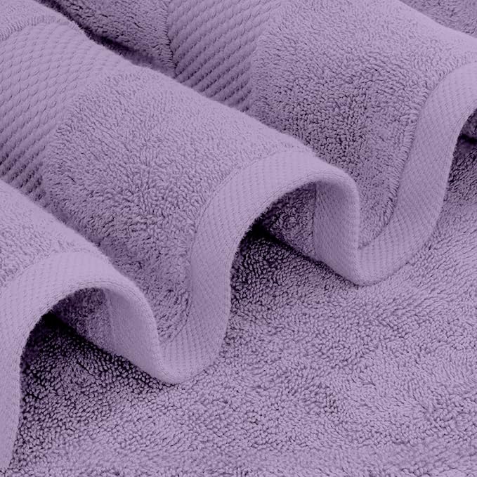White Classic Luxury Bath Towels Set of 4 Large - Image 4