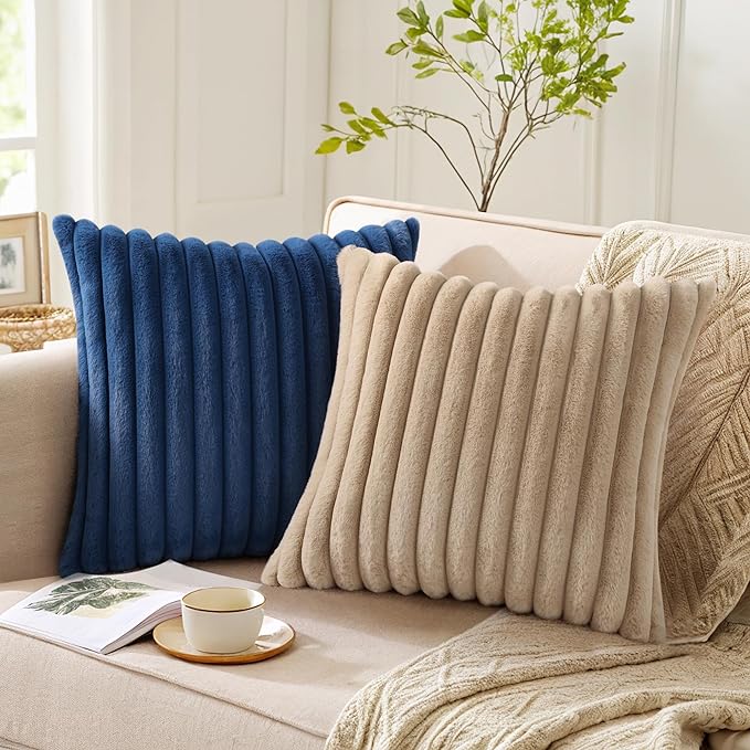 Pallene Faux Fur Plush Lumbar Throw Pillow Covers 12x20 Set of 2, Luxury Soft - Image 6