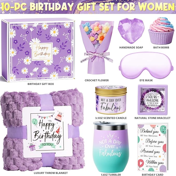 Birthday Gifts for Women Friendship, Unique Happy Birthday Gifts Basket for Mom - Image 2