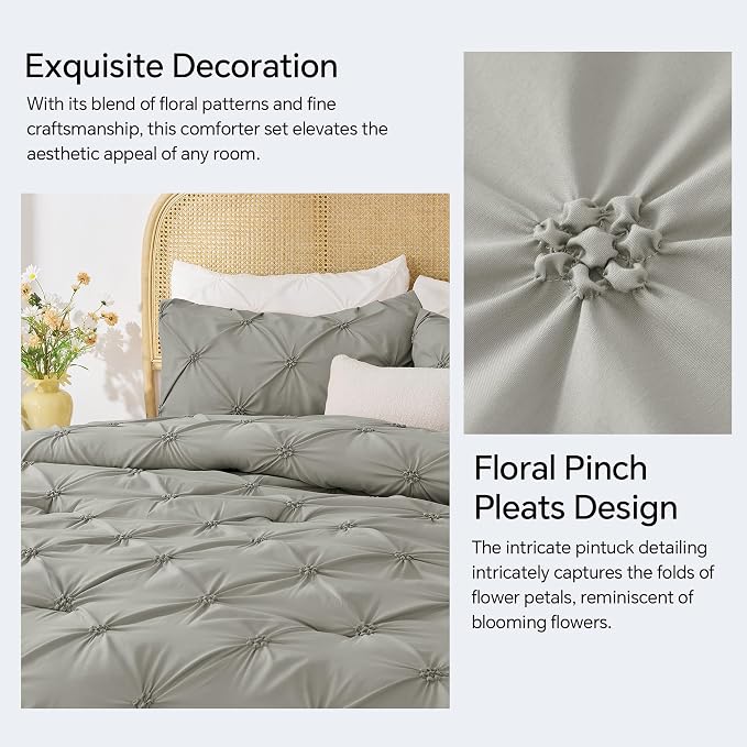 BEDELITE Grey Queen Comforter Set - Image 4