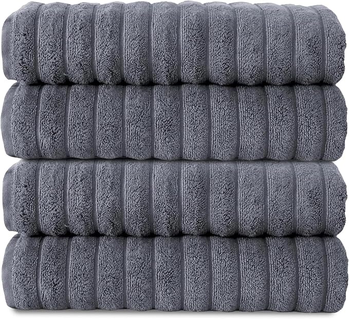 Classic Turkish Towels CTT Premium 4 Pack Bath Towels Set, Made by ClassicTurkishTowels