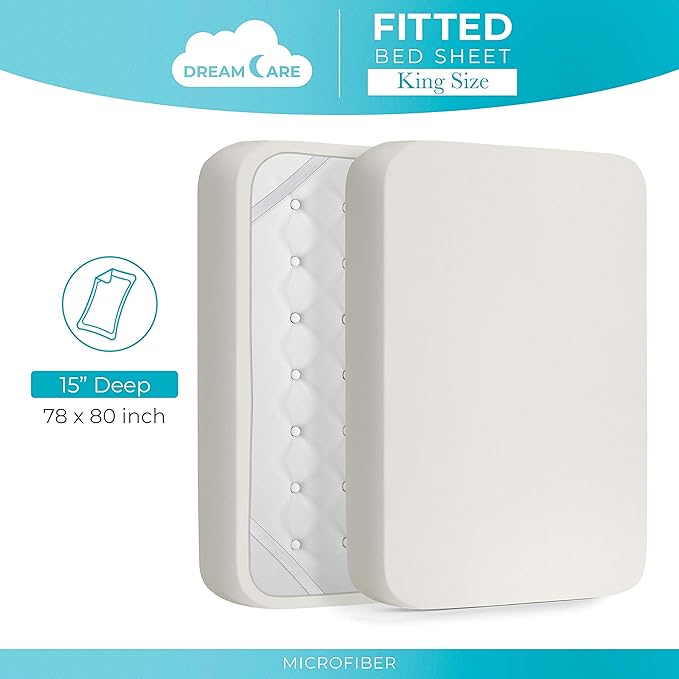 DREAMCARE King Fitted Sheet Only - Image 4