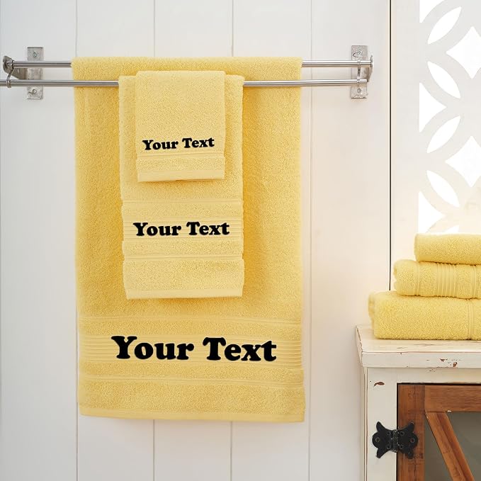 Personalize Your Towels with Custom Embroidery: Names, and Initials. Perfect by Ephesos