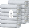 Commercial Bulk Pack of 12 Large Bath Towels – 100% Cotton Terry 24" x 50" – by TEXCRAFT