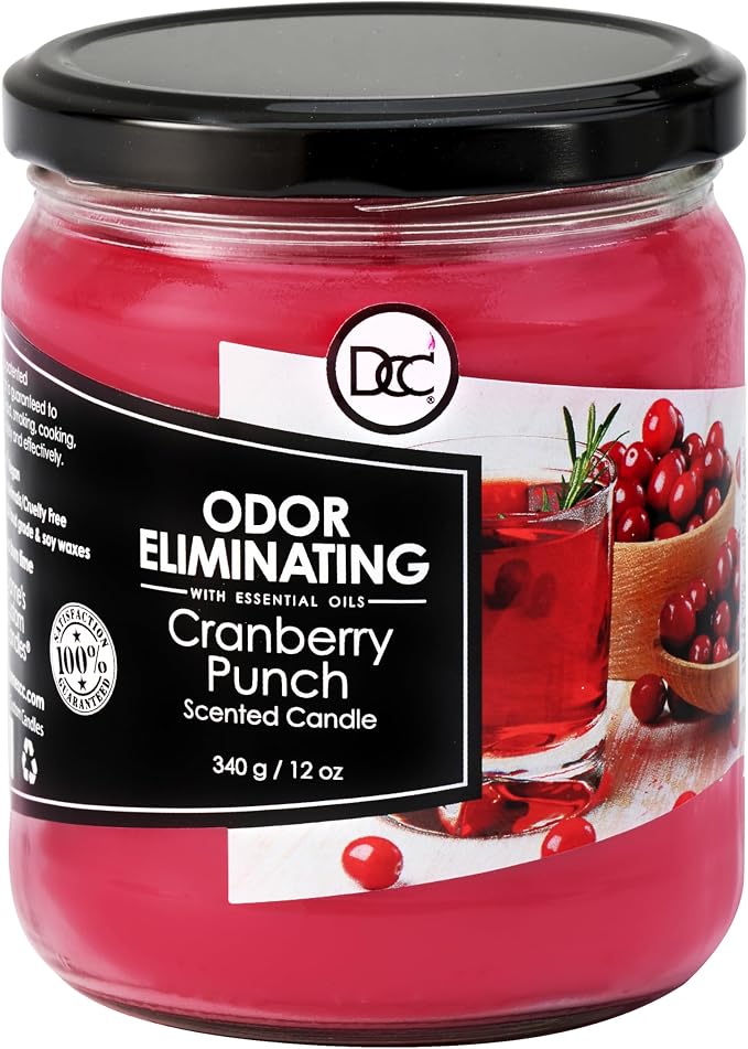Cranberry Punch Odor Eliminating Highly Fragranced Candle by DiannesCustomCandles