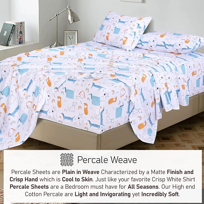 RUVANTI 100% Cotton Sheets – Twin Size Percale Bedding, Cooling & Breathable - Image 6
