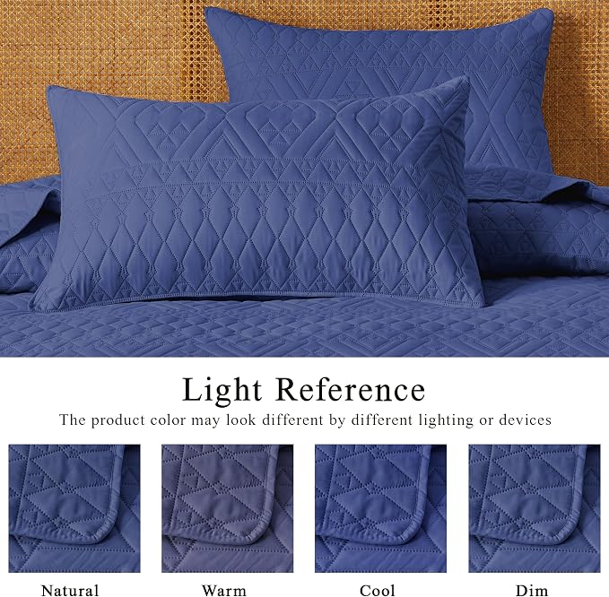 akkialla Full/Queen Size Quilt Bedding Set, Modern Style Geoetric Pattern - Image 4