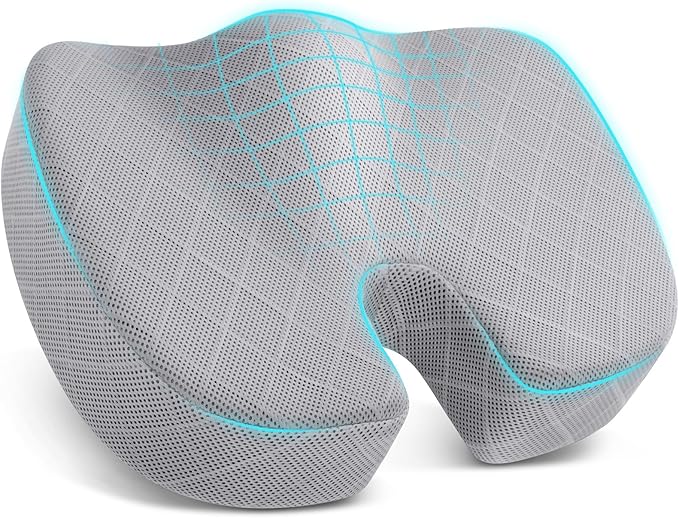 TushGuard Office/Car Seat Cushion, Non-Slip Sciatica & Back Coccyx Tailbone by TushGuardSeatCushonsPillows