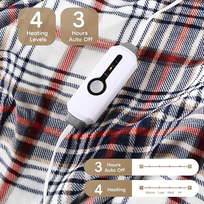 LaffyLo Electric Heated Blanket Throw Size - Image 3