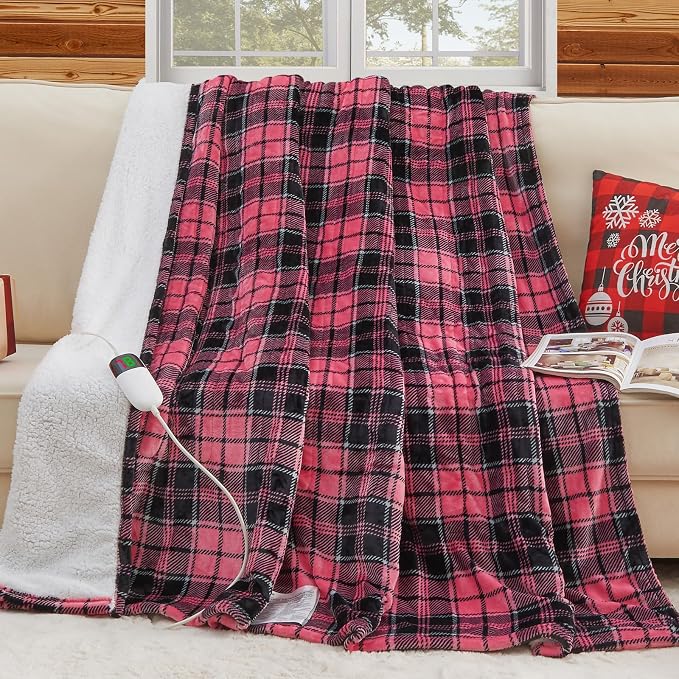 Pink Heated Blanket Electric Full Size, 72X84 Heating Blanket - Image 6