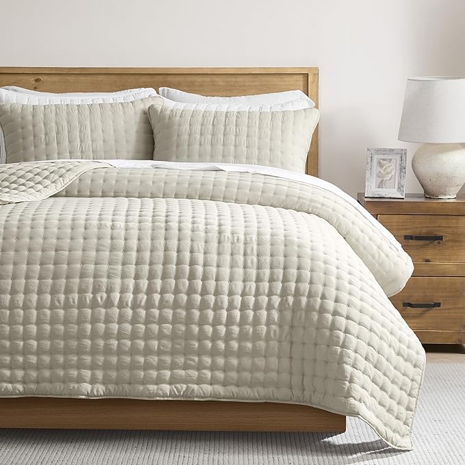WDCOZY Beige Queen Size Quilts Bedding Sets by WDCOZY