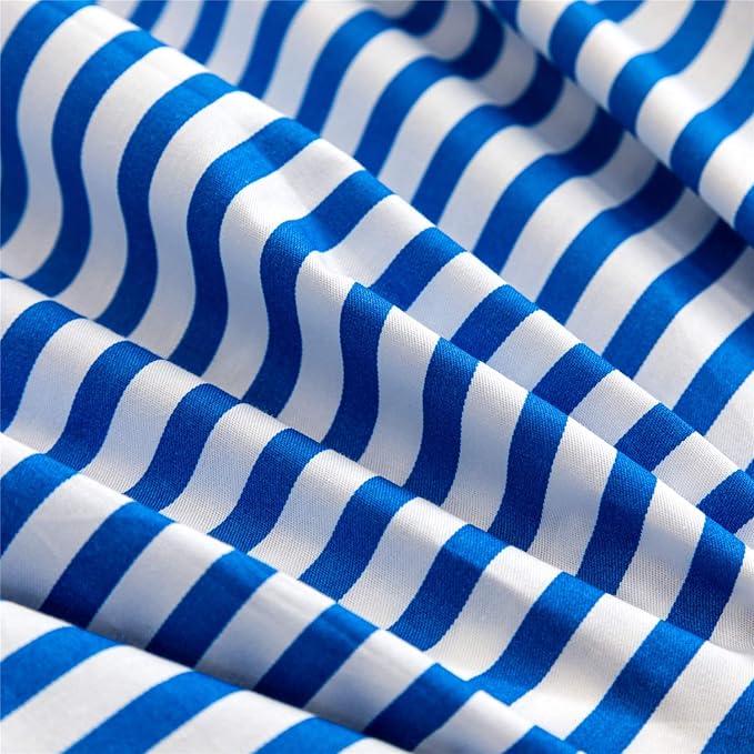JELLYMONI 100% Natural Cotton 3pcs Striped Duvet Cover Sets, - Image 5