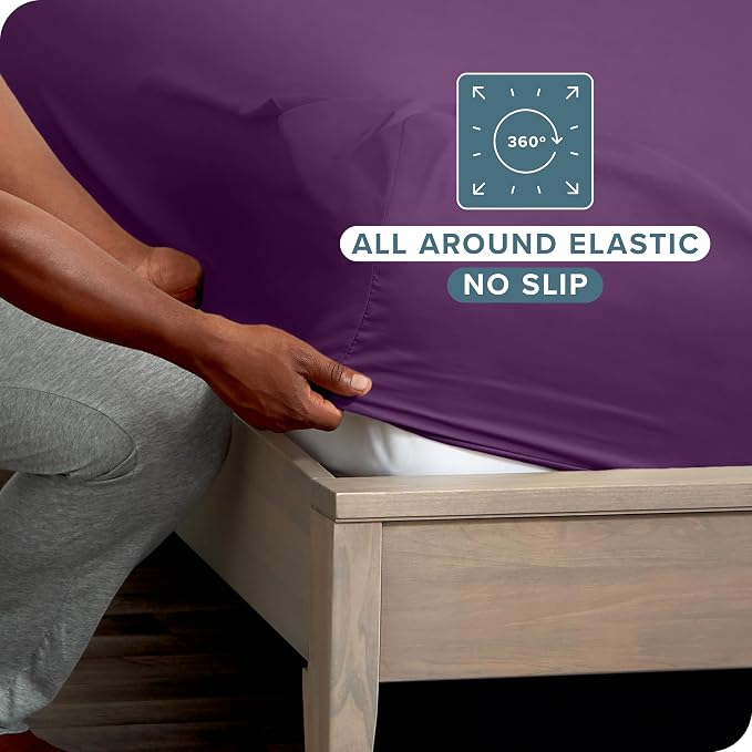 Bare Home 2-Pack Fitted Bottom Sheets Twin - Image 3