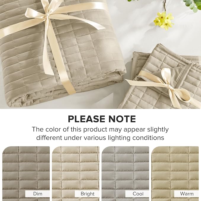 Comfort Spaces King Quilt Set Modern Reversible Plaid Coverlet King Bedding Set - Image 8
