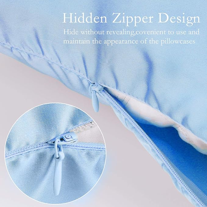 JOGJUE Silk Pillowcase for Hair and Skin 2 Pack 100% Mulberry Silk Bed - Image 4