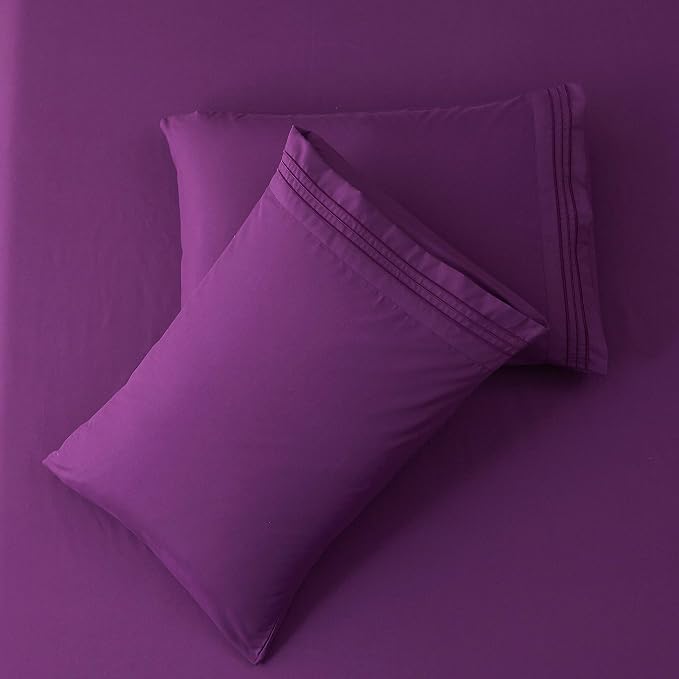 SONORO KATE Sheets Super Soft Microfiber 1800 Thread Count 18 Inch Deep Pocket - Image 4