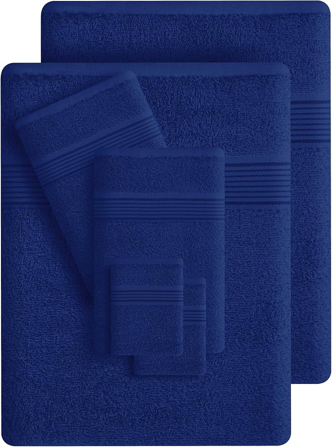 Belizzi Home 100% Cotton Towel Set, Contains 6 Soft Bath Towel, 6 Hand Towels - Image 3