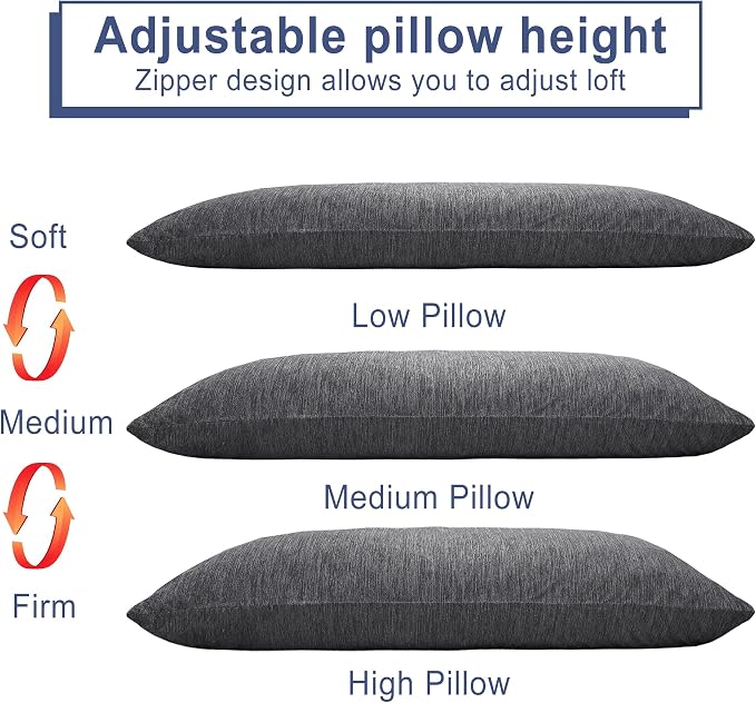 DWCN Cooling Body Pillow for Adults, 20x54 Inch Grey - Image 5