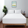 California King Size Fitted Sheet Only White, 100% Egyptian Cotton 600 Thread by ShunjieHome