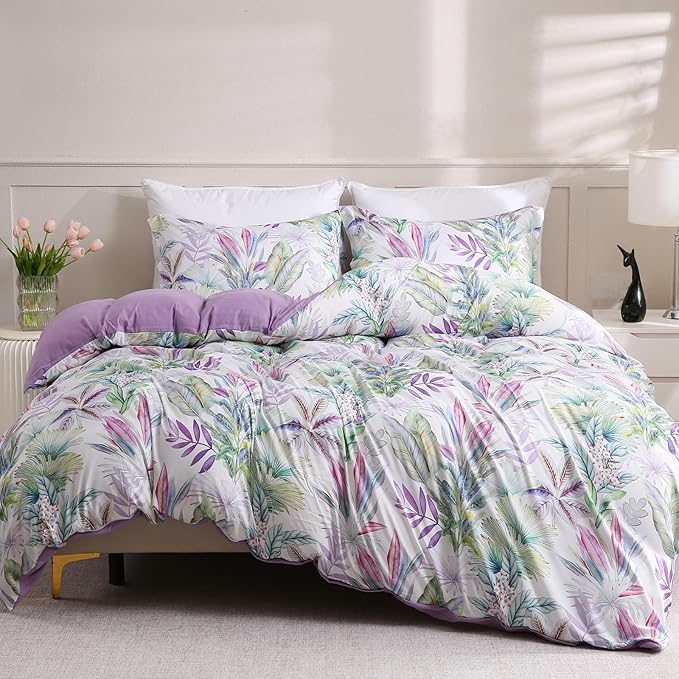 LONAVA King Botaincal 3 Pcs Duvet Cover Set, Breathable Soft Microfiber by LONAVA