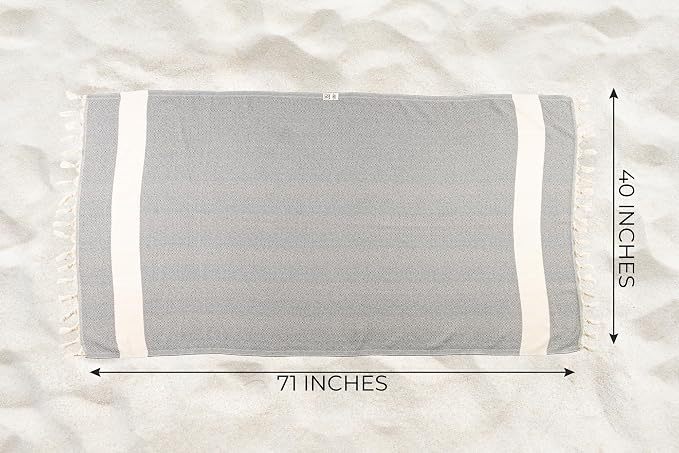 Turkish Beach Towel Oversized Clearance XL 40x71- Sand Free - Image 6
