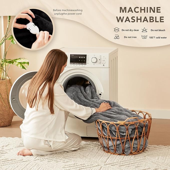 Homemate Electric Heated Blanket Full Size - Image 7