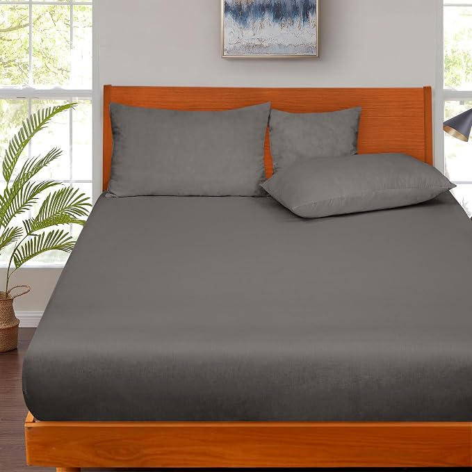 ROYALE LINENS 300 Thread Count 100% Long Staple Combed Cotton Fitted Sheet King - Image 5