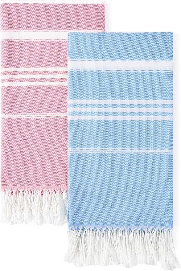 2 Packs Cotton Turkish Beach Towels Quick Dry Sand Free Soft Absorbent Extra by ANTFUNYgivesmorechoices
