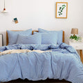 JELLYMONI 100% Natural Cotton 3pcs Striped Duvet Cover Sets, by JELLYMONI