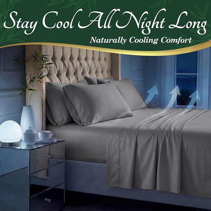 DECOLURE 100% Viscose Derived from Bamboo Sheets King Size - Image 3