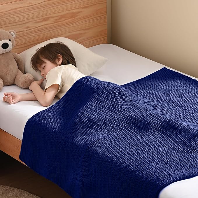 Guohaoi Knitted Weighted Blanket Kids No Beads Cooling Heavy Blanket, Home by GuohuoiHomeKitchen