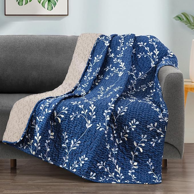Exclusivo Mezcla 50"x 60" Quilted Throw Blanket- Microfiber Quilt Throw by ExclusivoMezcla
