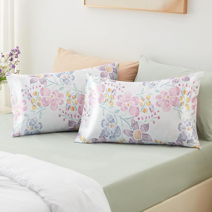 EXQ Home Satin Pillowcase for Hair and Skin Queen by EXQHomeTexitleCoLtd