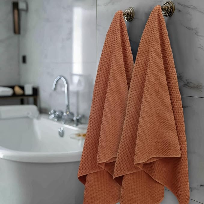 COTTON CRAFT Waffle Bath Towel - Image 5