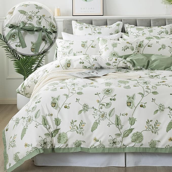 FADFAY Twin XL Duvet Cover Set Floral Bedding Set 100% Cotton College Bedding by CottonWorldSweetDream