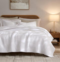 palassio Striped White 100% Cotton Quilt Twin Size Bedding Sets, Lightweight by PALASSIO