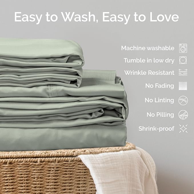 Pillow Cases King Size Set of 2 Pillowcases 100% Viscose from Bamboo Cooling - Image 9