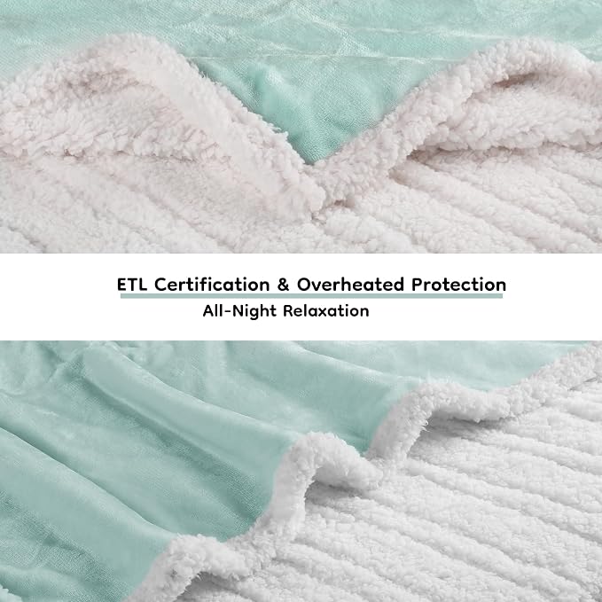 LaffyLo Heated Throw Blanket 50 x 60, Fast Heating Electric Blanket, Dual-Sided - Image 2