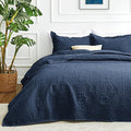 Love's cabin Twin Quilt Set Navy Blue Bedspreads by Lovescabin