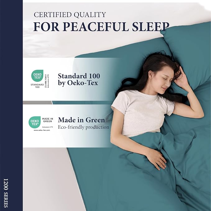 100% Egyptian Cotton Pillow Cases Standard/Queen Size Set of 2 - Image 5