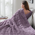 20lbs Weighted Blanket for Adults, Thick Fuzzy Jacquard Sherpa Weighted Blanket by Home