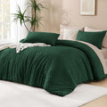 Andency Dark Emerald Green Comforter Full Size, 3 Pieces Boho Lightweight by Andency