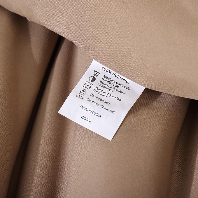 ROSGONIA Oversized King Comforter Dark Khaki - Image 9